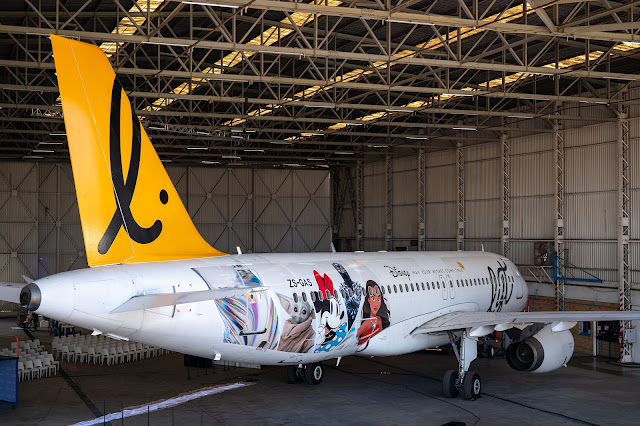 Disney and LIFT unveil a commemorative aircraft livery today, 19 October, at Global Aviation’s Operations Hangar at OR Tambo International Airport. The livery includes characters from Disney,Pixar, Marvel and Star Wars, in celebration of Disney’s 100th anniversary and the launch of the “May Your Wishes Come True” retail campaign. #DisneyandLIFT #MayYourWishesComeTrue